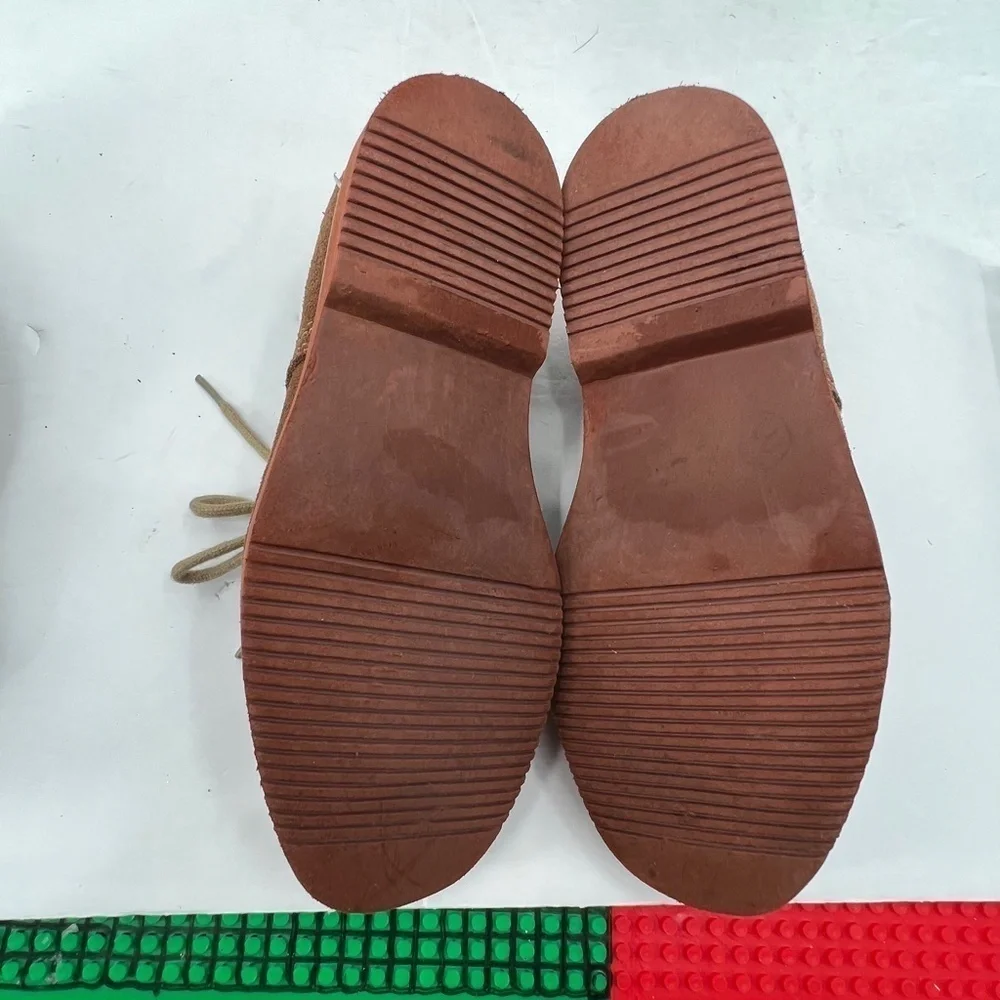 Nordstrom Brown Suede Lace Up Loafers Size 1 1/2 Boy’s
